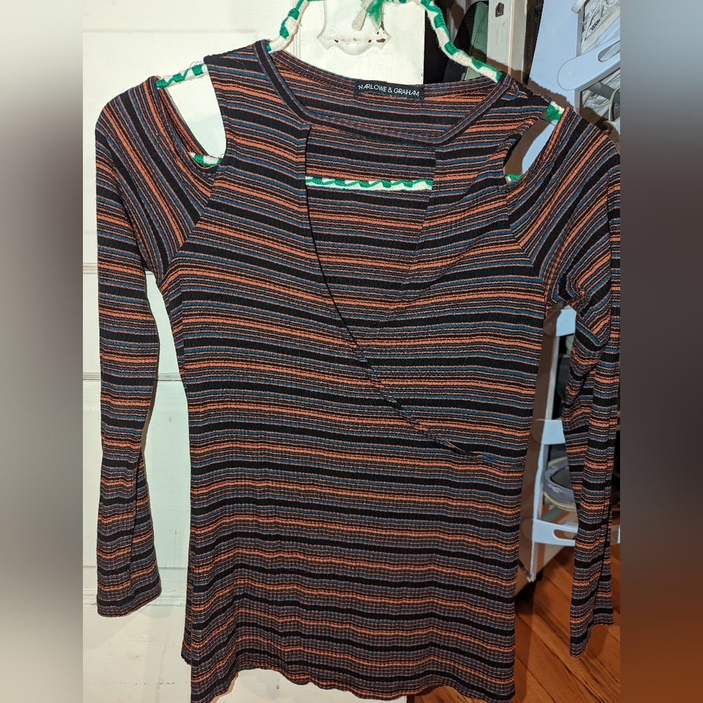 Long sleeve cut out shirt